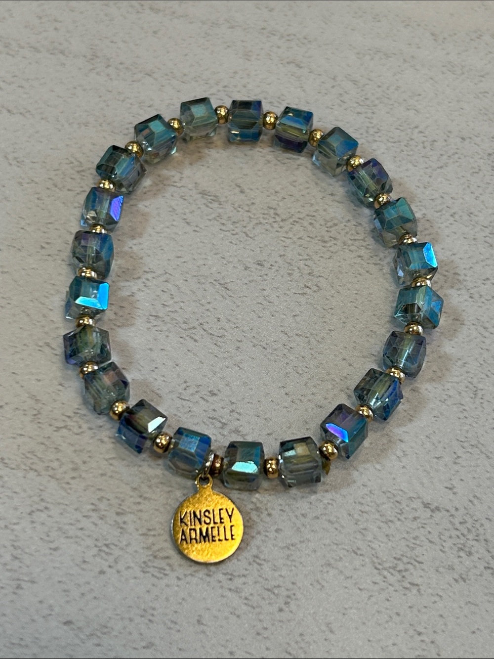 Kinsley Armelle Blue Crystal Stretch Bracelet